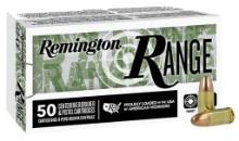 Remington Ammunition R27780 Range 9mm Luger 124 gr Full Metal Jacket FMJ 50 Per Box