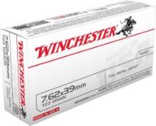 Winchester Ammo Q3174 USA 7.62x39mm 123 gr Full Metal Jacket 20 Per Box