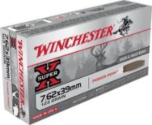 Winchester Ammo X76239 Super X 7.62x39mm 123 gr 2365 fps PowerPoint PP 20 Bx