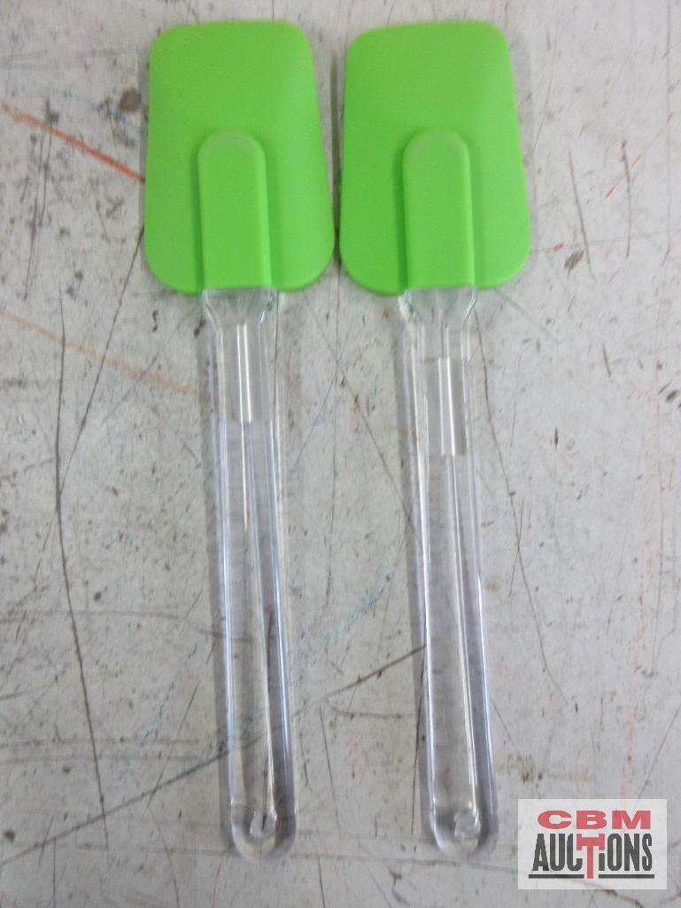 E-Z Cuisine Kitchen Knives Green Basting Brush... Green Spatulas - Set of 2 ...