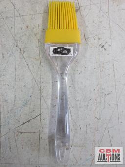 E-Z Cuisine Kitchen Knives Yellow Basting Brush Yellow Spatulas - Set of 2