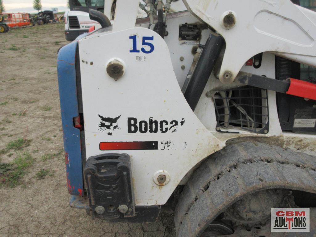 2016 Bobcat T595 Skid Steer Loader, Rubber Track, A/C & Heat, 74hp Diesel, 2,616 Hrs, ACS Controls,