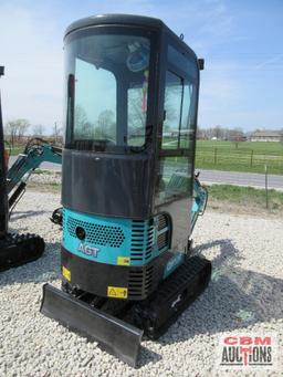 2024 AGROTK QH13R 1 Ton Mini Excavator With Enclosed Cab 420cc Gas Electric Start, Open Station