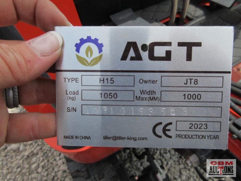 2023 AGROTK H15 1 Ton Mini Excavator 420cc Gas Electric Start, Open Station ROPS, 15" Bucket, 7"
