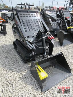 AGT KTT23 Mini Skid Steer Track Loader, 739cc Engine, Rubber Tracks, Quick Attach 32" Smooth Bucket,