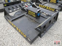 Mower King SSRC72 72" Skid Steer Brush Cutter Mower, Hoses & Couplers S#801C SHIPPED WITH NO OIL IN