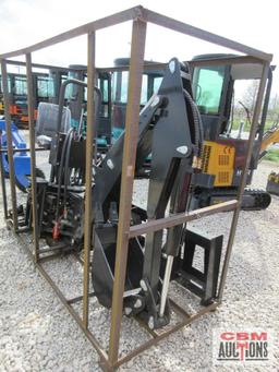 AGT SSBKH Skid Steer Backhoe Attachment With 14" Bucket, Out Riggers, Hoses & Couplers S#801C