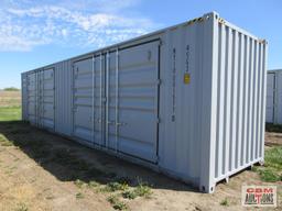 2023 40' Cargo Shipping Container 2-13' Double Doors On The Side And Rear Doors, One Trip Use