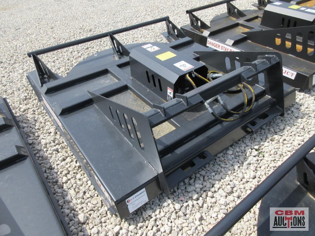 JCT 72" Skid Steer Brush Cutter Mower With Hoses & Couplers 6' Wide Deck Built With 7 Gauge Steel.