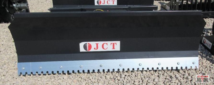 JCT 72" Skid Steer Power Angle Dozer Blade, Reversible Smooth Or Serrated Cutting Edge With Hoses &
