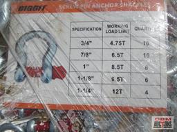 Diggit Screw Pin Lifting Anchor Shackles 10-3/4" 4.75 Ton 10-7/8" 6.5 Ton 8-1" 8.5 Ton 6-1 1/8" 9.5