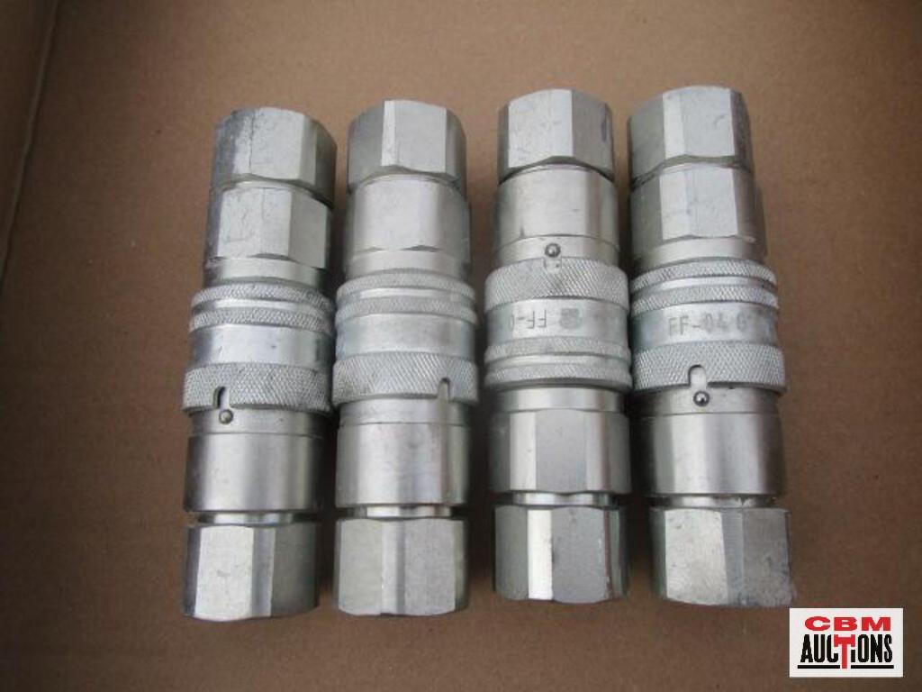 4 Sets Of Skid Steer Hydraulic Hose Quick Couplers 4 Female & 4 Male For 1/2" NPT Pipe Thread *BLM