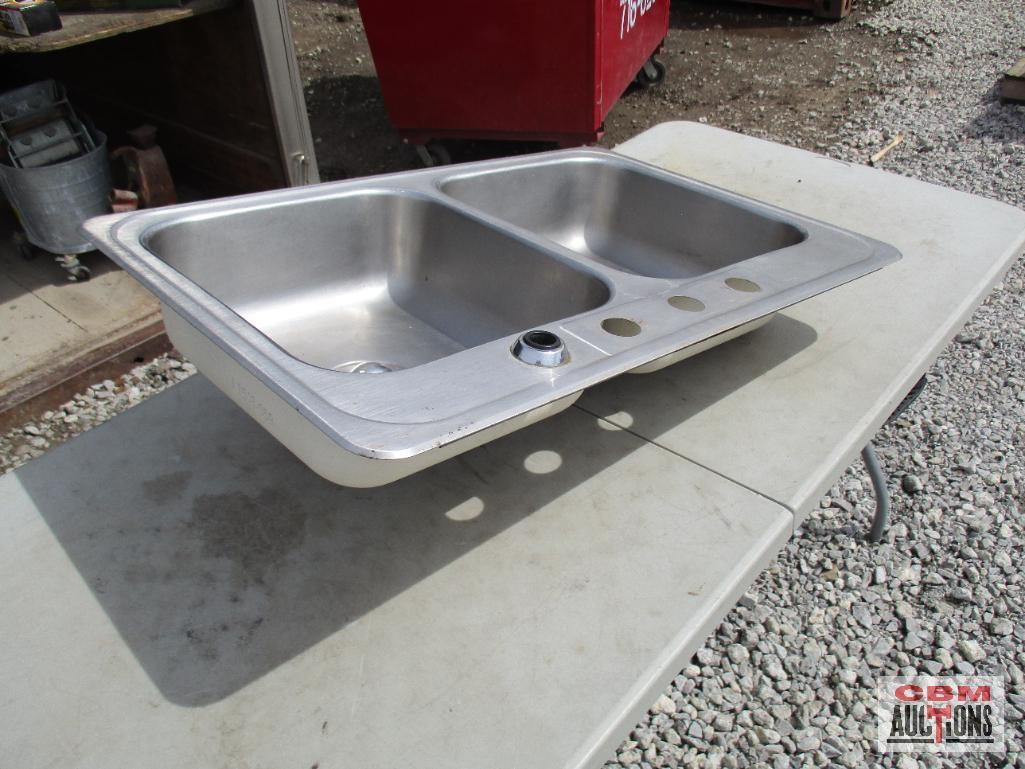 Stainless Steel Double Sink 22" x 33" OAL *CRF