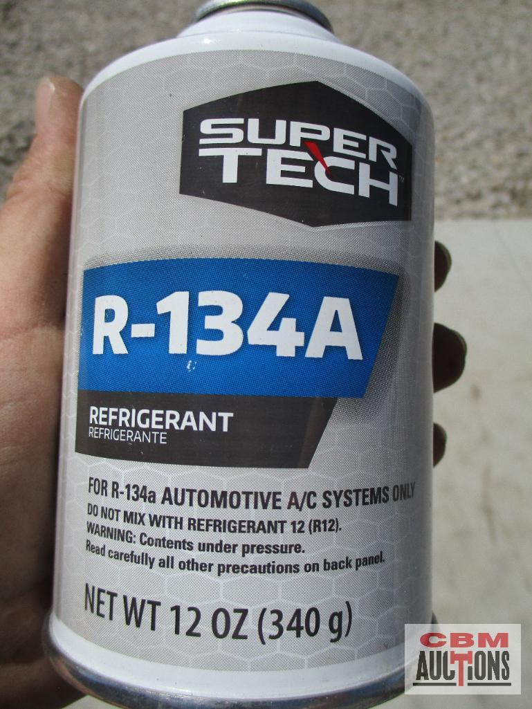 Super Tech R-134A Refrigerant For R-134A Automotive A/C Systems Only - Set of 6 Reusable Dispensers.