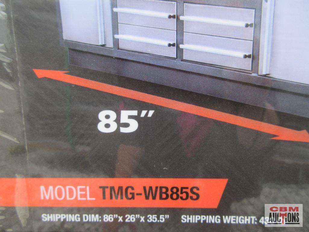TMG-WB85S Pro Series 85'' Stainless Steel Workbench, Commercial Grade