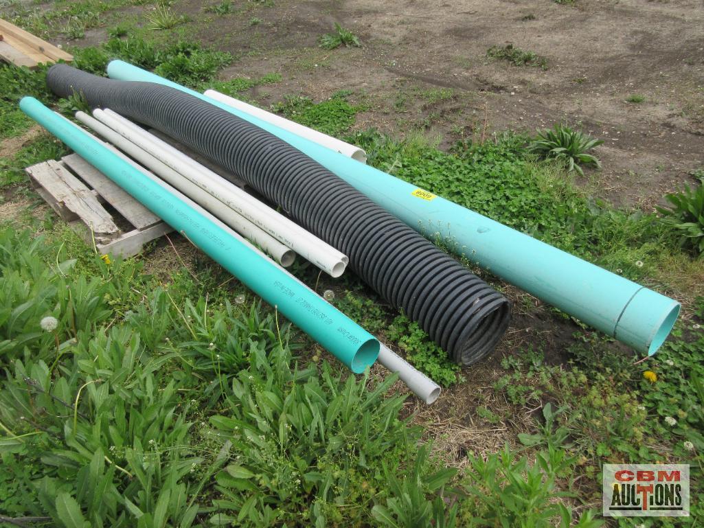 Assorted PVC Pipes, & Corrugated Drain Pipe...