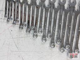 Sk 86224 19 pc Metric Combination Wrench Set (6mm-24mm) w/ Storage Rails - U.S.A