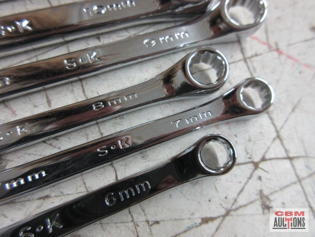 Sk 86224 19 pc Metric Combination Wrench Set (6mm-24mm) w/ Storage Rails - U.S.A