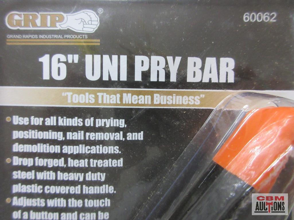 Grip 60062 16" Drop Forged, Heat Treated Steel, Uni Pry Bar...