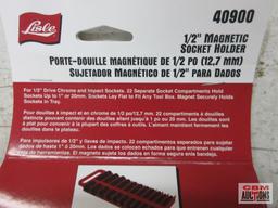 Lisle 40990 1/2" Magnetic Socket Holder - Black... Lisle 40900 1/2" Magnetic Socket Holder - Red