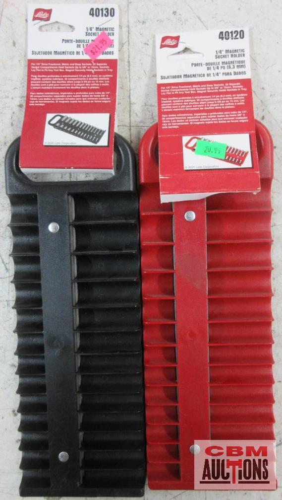 Lisle 40120 1/4" Magnetic Socket Holder - Red Lisle 40130 1/4" Magnetic Socket Holder - Black