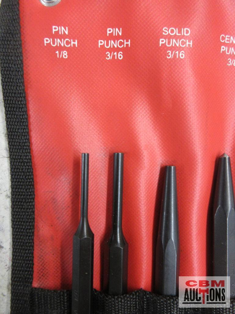 Mayhew 61005 6pc Punch & Chisel Set 1/8" & 3/16" Pin Punch 3/16" Solid Punch 3/8" Center Punch 1/2"