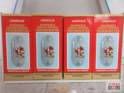 Louisville Cardinal Reversible Indoor-Outdoor Thermometers - Box of 12 Individually Packaged