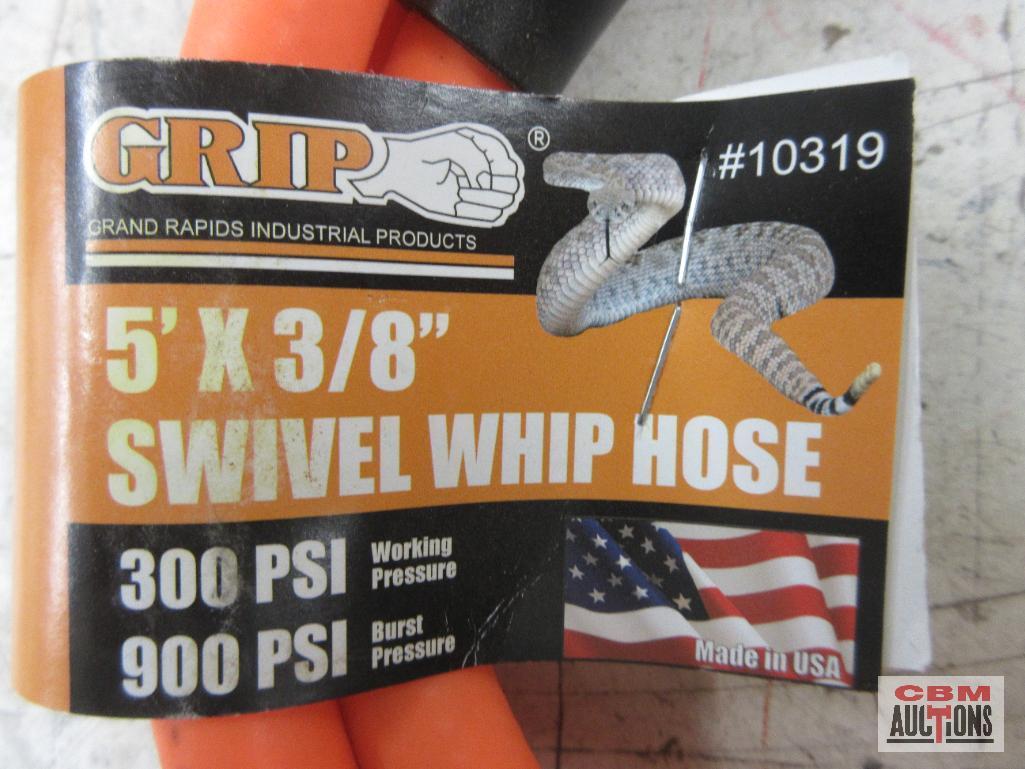 Grip 10319 5' x 3/8" Swivel Whip Hose - Set of 2