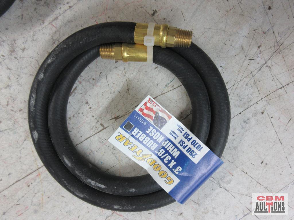 Good Year 10311 3' x 3/8" Rubber Whip Hose - Set of 2