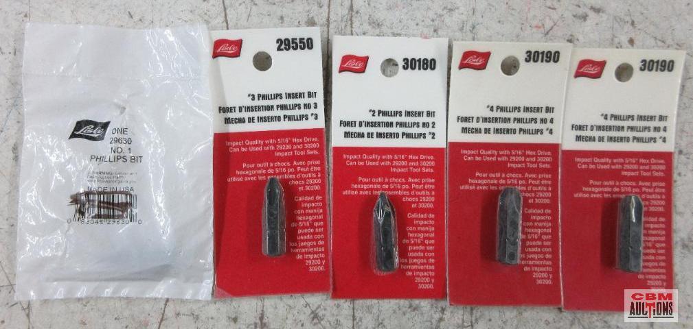 Lisle 30180 #2 Phillips Insert Bit Lisle 30190 #4 Phillips Insert Bit - Set of 2 Lisle 29630 #1