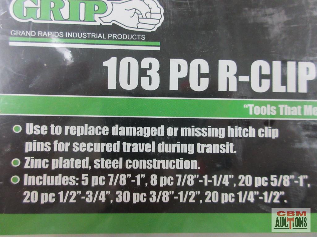 Grip 16293 103pc R-Clip Assortment w/ Plastic Storage Case...