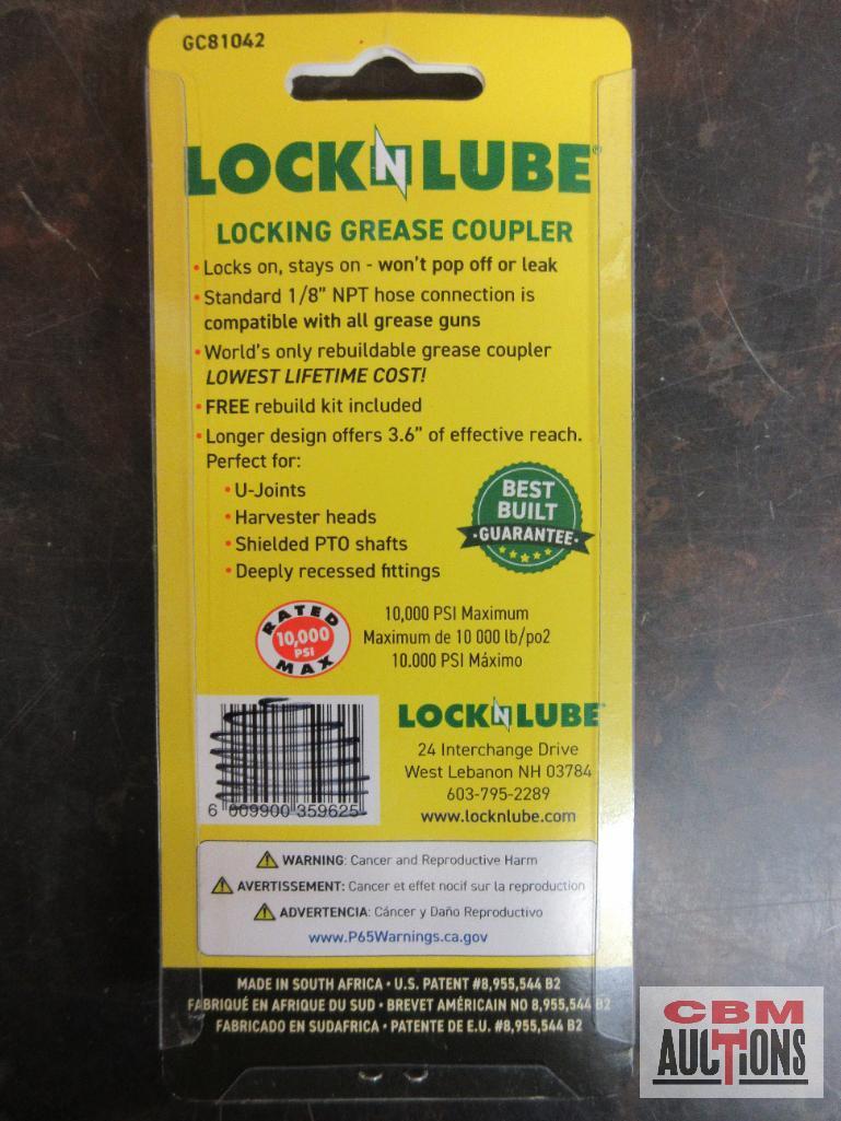 Lock-N-Lube LNL231 In-Line Grease Swivel Hose, 1/8" NPT Lock-N-Lube LNL129 90* Grease Coupler