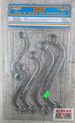 Wisdom 01-SW5-2 "S" Shaped Box Wrench Set SAE