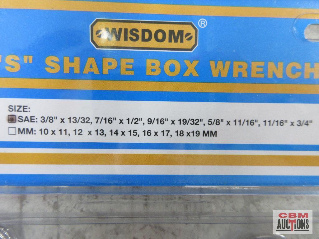 Wisdom 01-SW5-2 "S" Shaped Box Wrench Set SAE