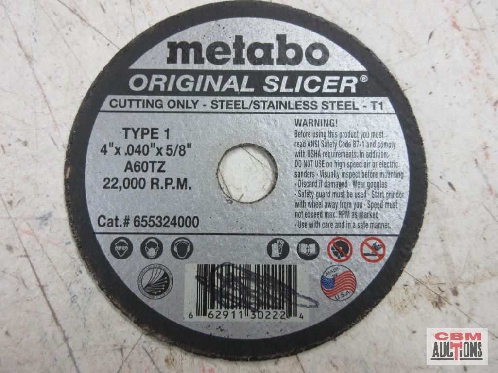 Metabo 65532400 A60 TZ Cutting - Type-1 4" x .040' x 5/8" Stainless Steel Cutting Wheels- 50 (+/-)