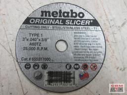 Metabo 65531700 A60 TZ Cutting - Type-1 3" x .040' x 3/8" Stainless Steel Cutting Wheels- 50 (+/-)