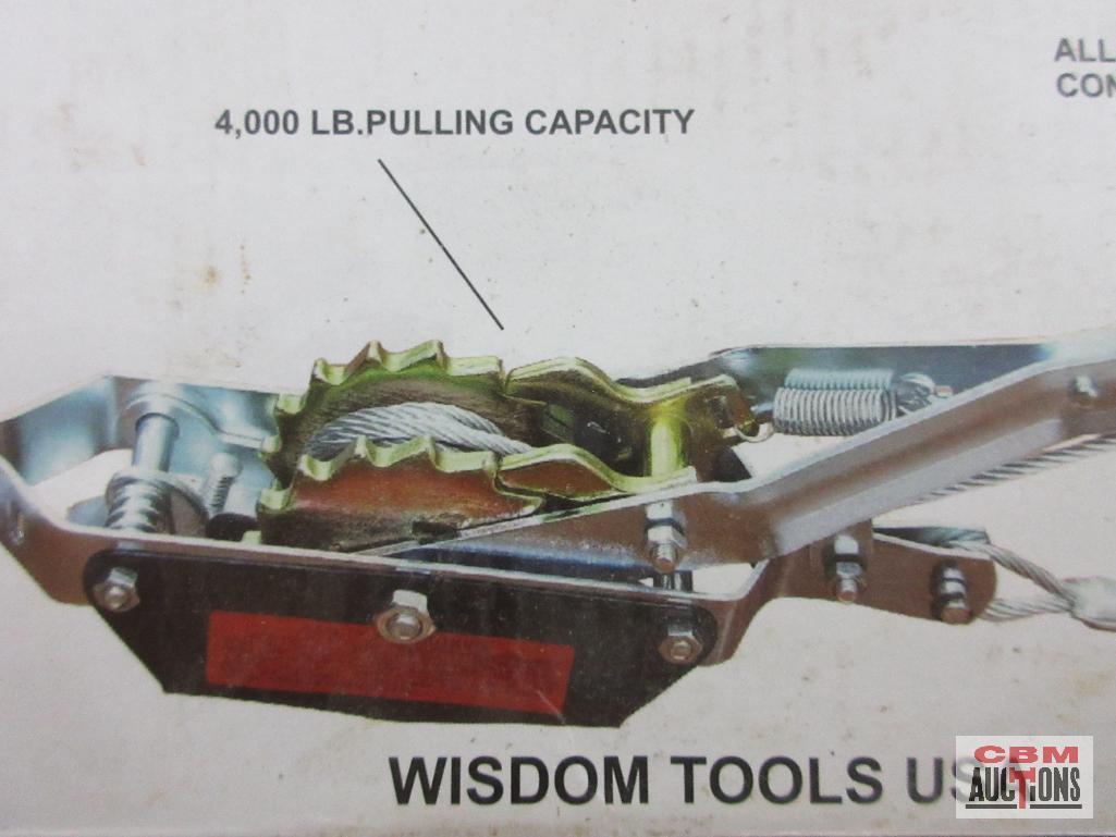 Wisdom 16-PP2-1 2 Ton 2 Hook Power Puller 4000# Pulling Capacity......