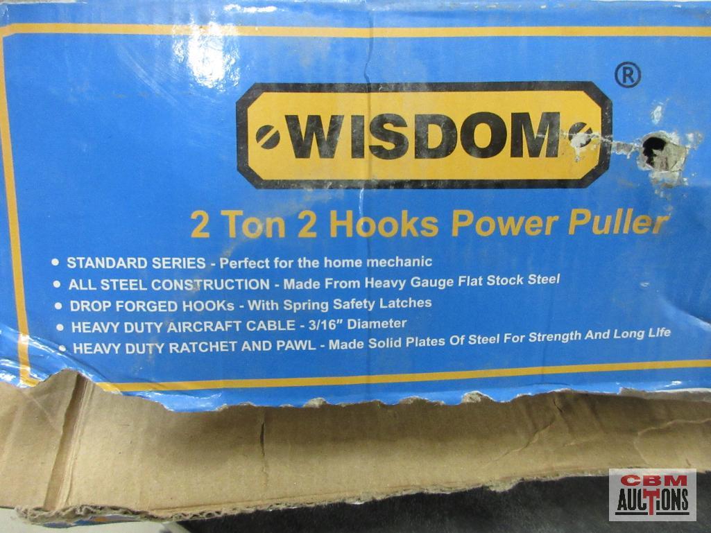 Wisdom 16-PP2-1 2 Ton 2 Hook Power Puller 4000# Pulling Capacity......