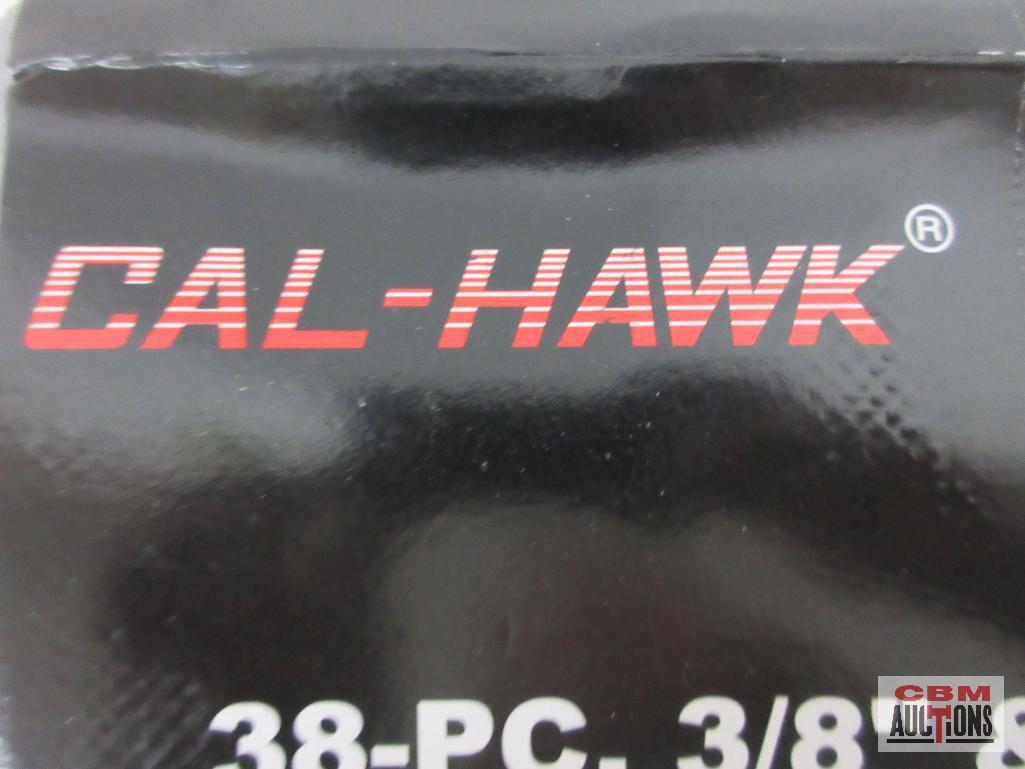 Cal-Hawk AIS38A 38pc 3/8" Drive & 1/2" Drive Chrome Vandium Duometric Impact Socket Set w/ Molded