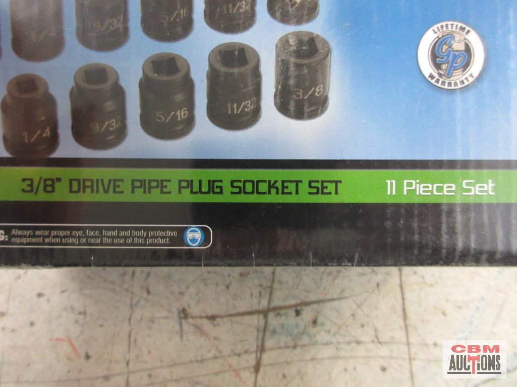Grey Pneumatic 1211P 311pc 3/8" Drive Pipe Plug Socket Set w/ Molded Storage Case... Sizes: 3/16" M.