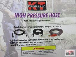 KT Industries 6-7120 1/4" x 25' Smooth PVC Cover High Pressure Washer Hose...