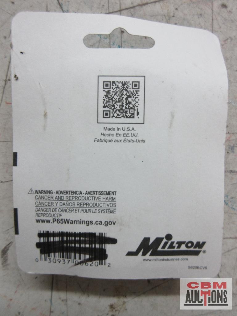 Milton 653...1/2" FNPT x 3/8" MNPT Hose Fitting Adapter Milton S-638 Air Flow Centr5al Valve w/ Dial