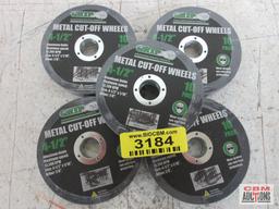 Grip 86057 10pk Aluminum Oxide Metal Cut Off Wheels 4-1/2" x 1/16", 7/8" Arbor, - Set of 5