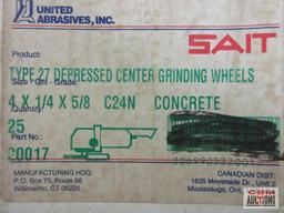 United Abrasives 20017 SAIT...Concrete 4" x 1/4" x 5/8", Type 27, Depressed Center Grinding Wheels -
