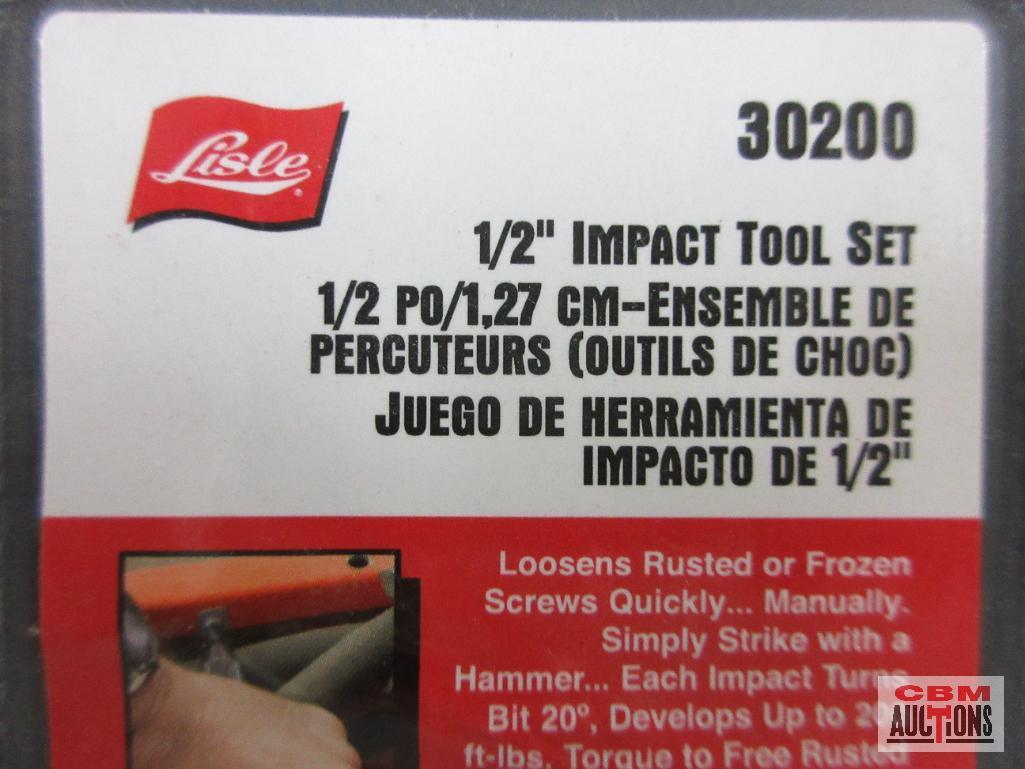Lisle 30200 1/2" Impact Tool Set w/ Molded Storage Case... Includes: #3 Phillips 5/16" Bit... #1