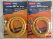 American Tool Exchange 2.5' Swivel Whip Air Hose 1/4" NPT - Set of 2