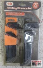 IIT 85160 22pc Hex Key Wrench Set... 0pc Metric 1.5mm to 10mm 13Pc SAE 1/20" to 3/8"