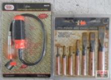 IIT 21101 7pc Neon Punch and Chisel Set IIT 90475 Lighted Magnetic Pick Up Tool