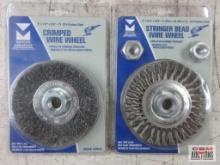 Mercer Abrasives 186020 Stringer Bead Wire Wheel 4" x 3/16" x (5/8" - 11, M10 x 1.25, M10 x 1.5)