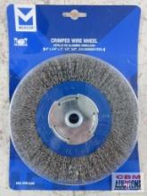 Mercer Abrasives 183010 Crimped Wire Wheel 6" x 3/4" x 2", 5/8", .014 Carbon Steel